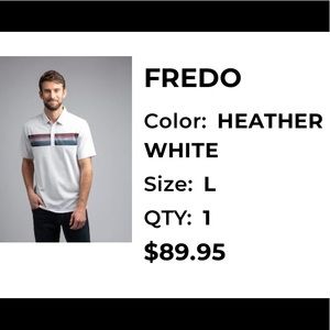 Travis Mathew Polo - Large - Heather White - New